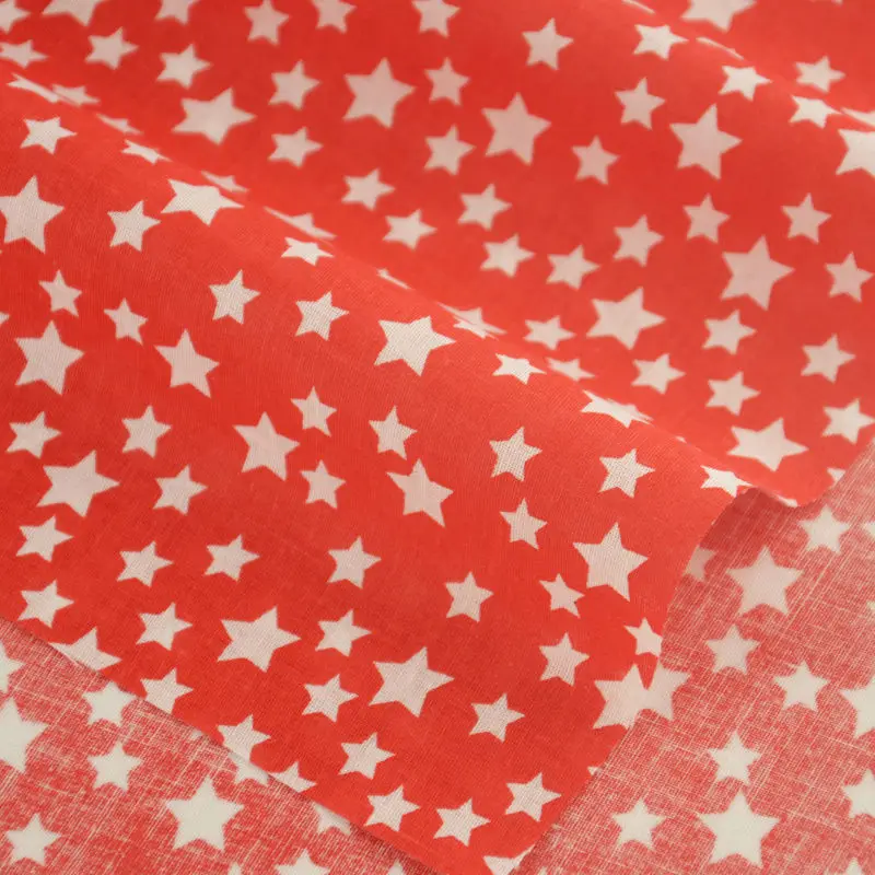 Booksew Scrapbooking Blue Cotton Fabric Lovely White Star Clothing Doll DIY Decoration Sewing Cloth Patchwork Beginner Practice|sewing cloth|cotton