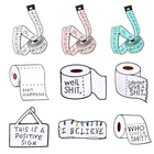 Эмалированные заколки для рекламных щитов из туалетной бумаги, белые, розовые, синие заколки для отворотов, значки, ювелирные изделия, подарок для женщин