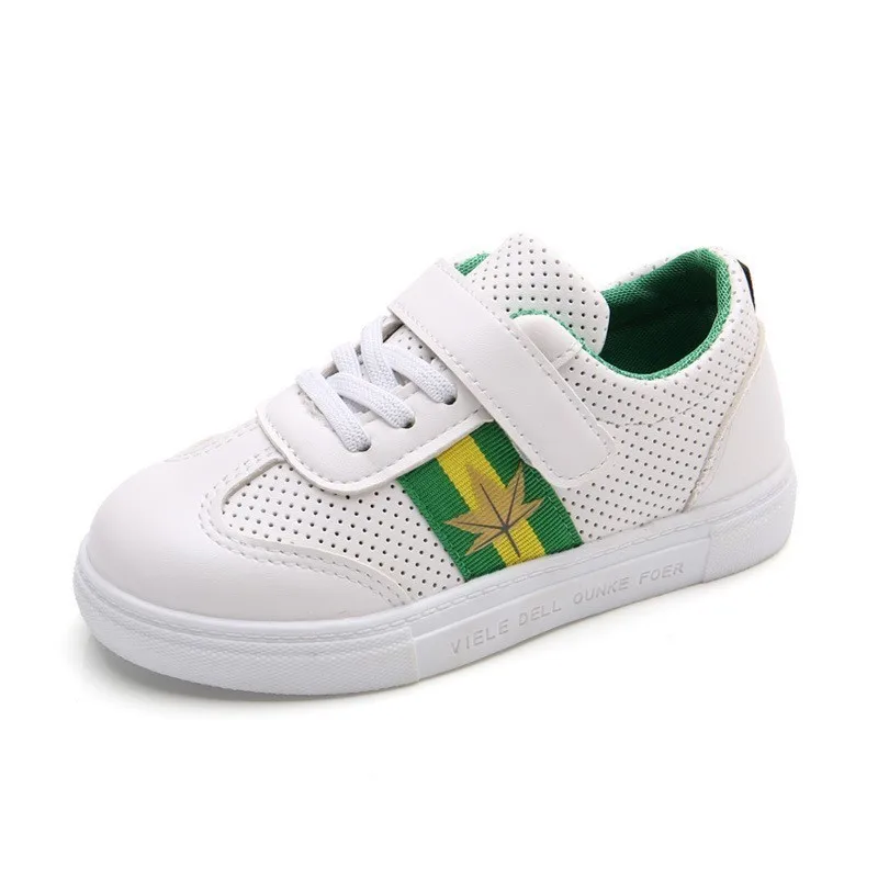 Детская повседневная обувь для мальчиков и девочек белые кроссовки сохраняющие