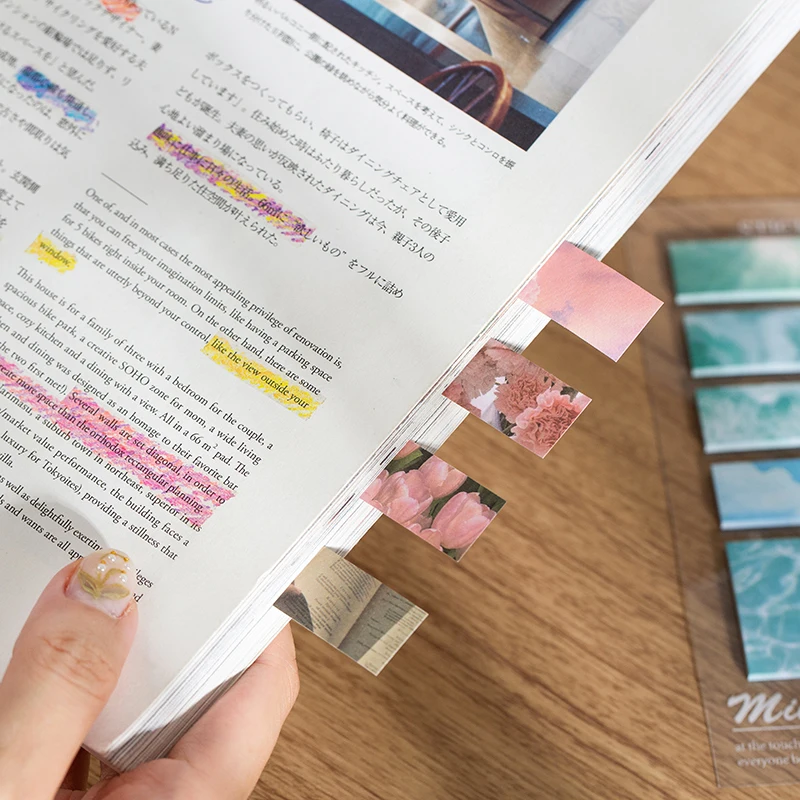 Dimi 100 листов натуральный Дневник Серия Stiky Notes Ландшафтная тема наклейки закладки