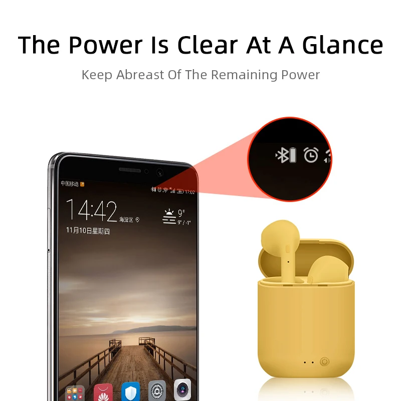 Оригинальные беспроводные наушники Mini i12 TWS Bluetooth 5 0 карамельных цветов Hi Fi стерео