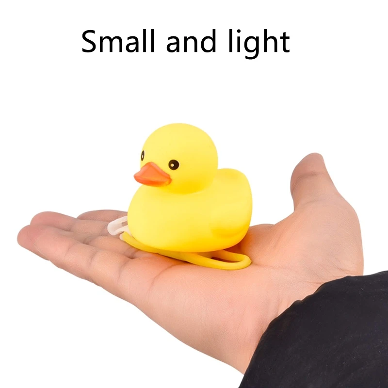 

Bike Bell Head LED Light Cute Rubber Duck Kids Toy Funny Duck Cartoon Duck G99D