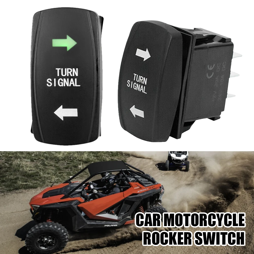 

Universal LED turn signal flashing relay 3Pin car motorcycle rocker switch flashing relay SPDT green LED, suitable for ATV UTV