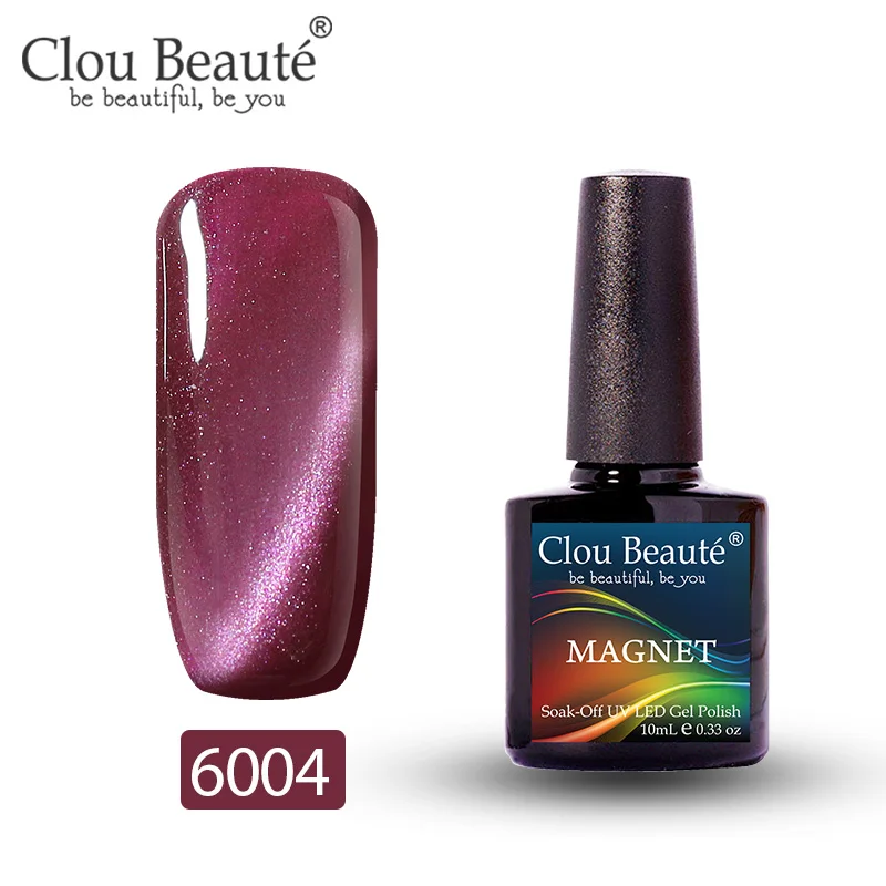 6004 Clou Beaute Гель-лак для кошачьих глаз 46 цветов маникюрный Декор гель лак для ногтей отмачиваемый лак для ногтей 10 мл Полупостоянный лак для ногтей - Цвет: 6004