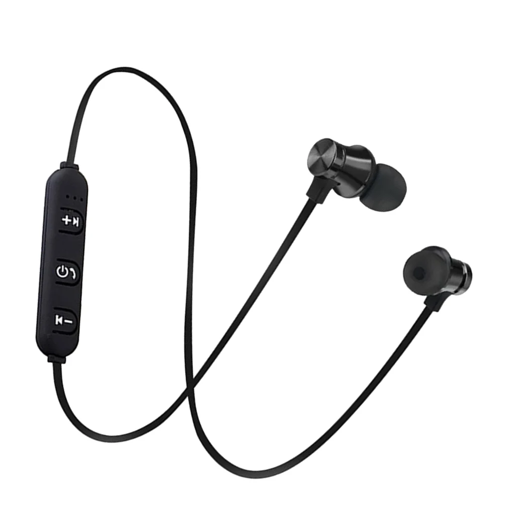 Black 59cm Bluetooth-наушники для шеи, беспроводные наушники, влагостойкие спортивные наушники с микрофоном, стерео шумоподавлением для мужчин и женщин, детей - Цвет: Black 59cm
