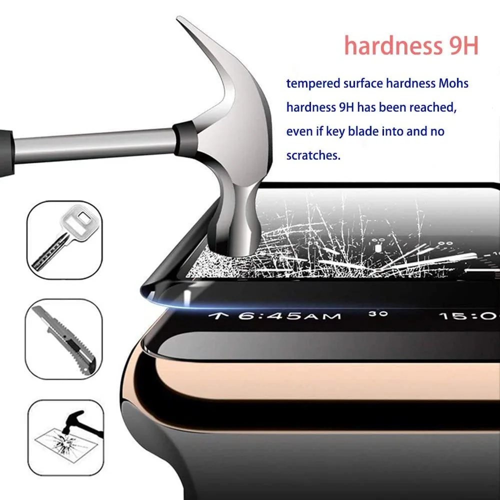 Защитная пленка из закаленного стекла для Apple Watch Series 6 5 4 3 2 1 44 мм 40 42 38 | Наручные