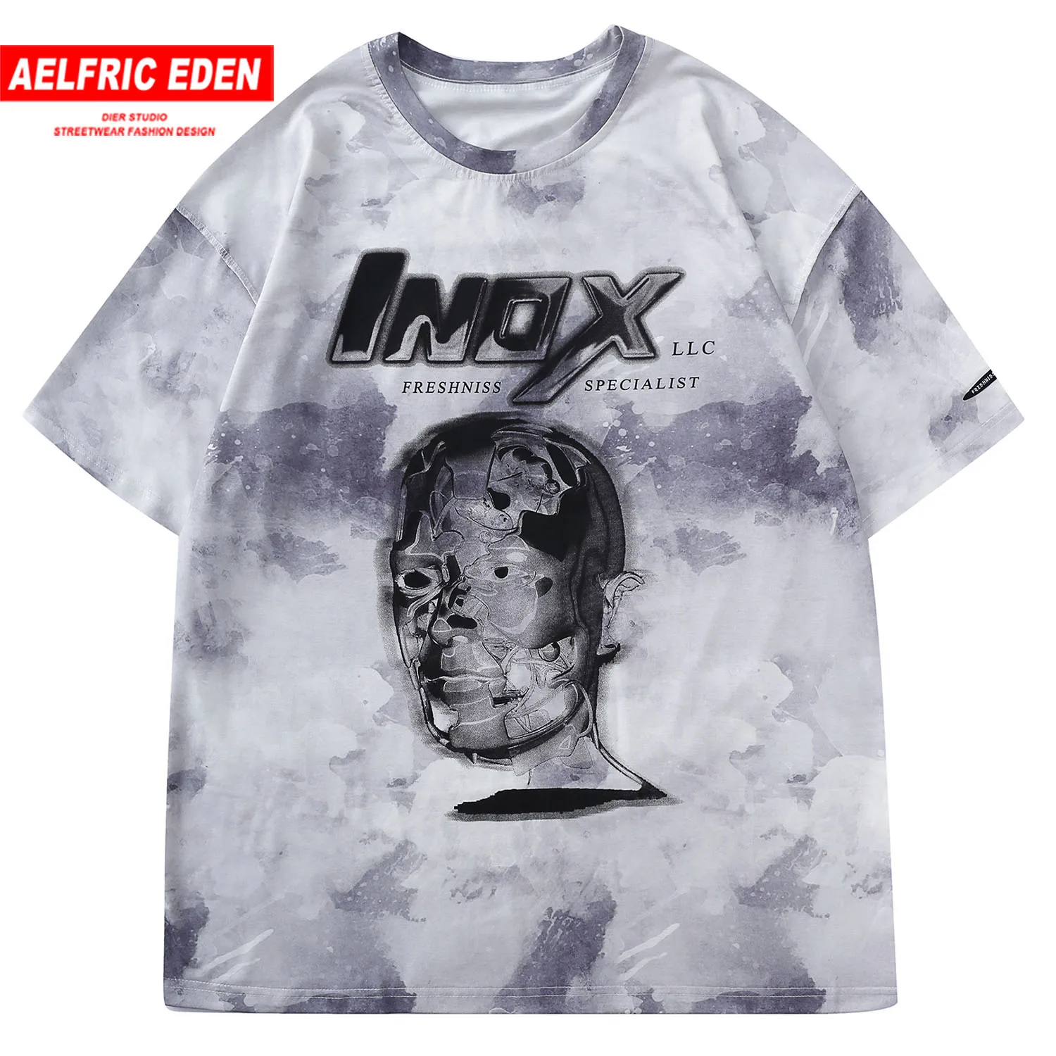 В стиле хип хоп с принтом тай дай иностранец напечатан футболка для мужчин 2020