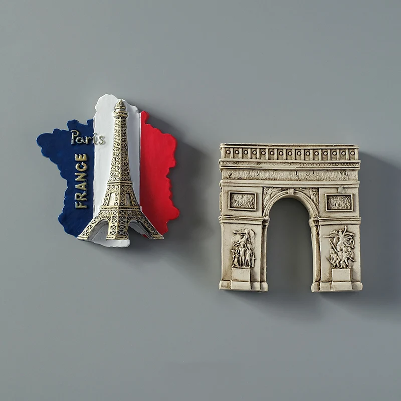 

Arc DE triomphe Eiffel Tower Paris France magnetic fridge magnets tourist souvenir collection 3d magnetic refrigerator stickers