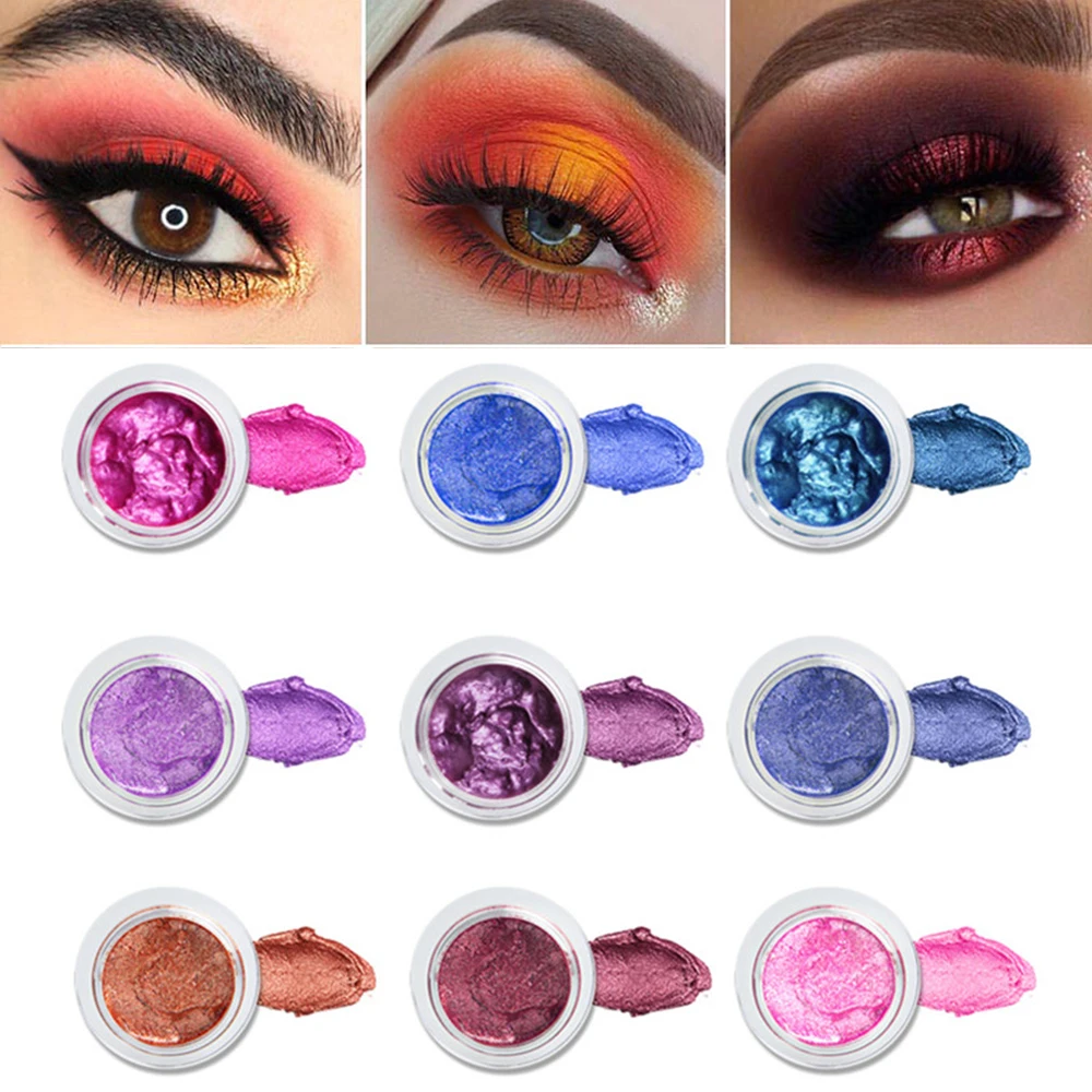QIBEST 25 цветов монохромный Желейный крем для глаз влажный блеск тени век высокий