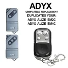 Пульт дистанционного управления ADYX, 433, копировальный аппарат Mhz, для ADYX, ALIZE EM2C  ALIZE EM4C, брелок для дверей гаража, ворот