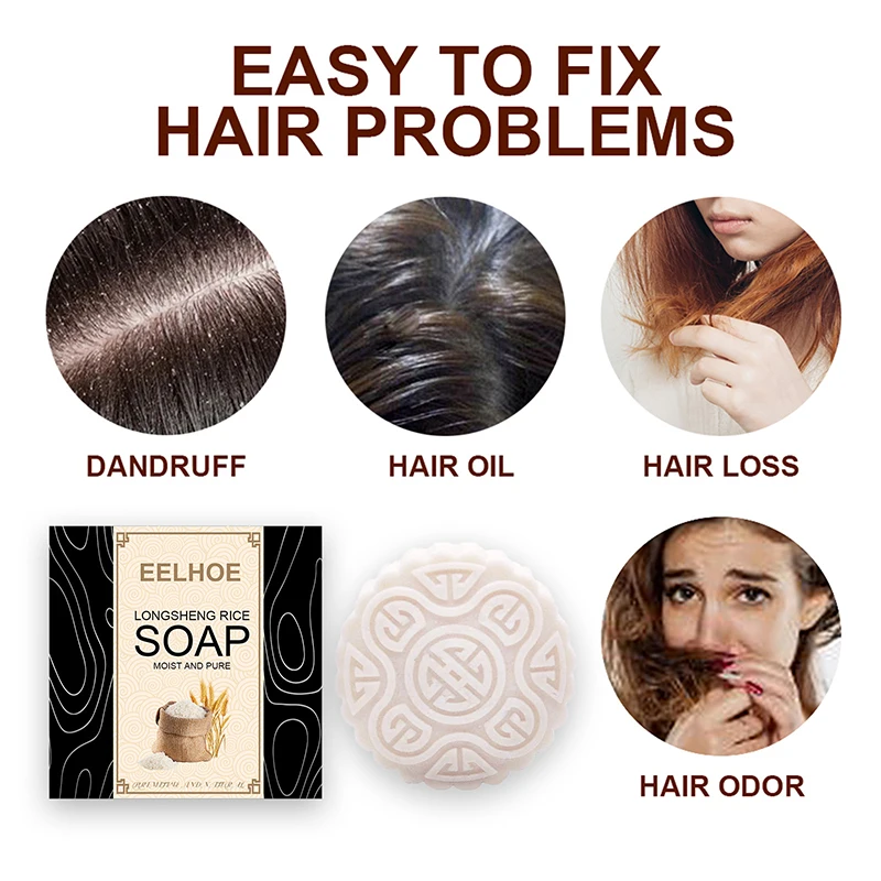 Мыло Eelhoe для рисовой воды ручной работы мягкое и Мягкое мыло мытья волос рук тела