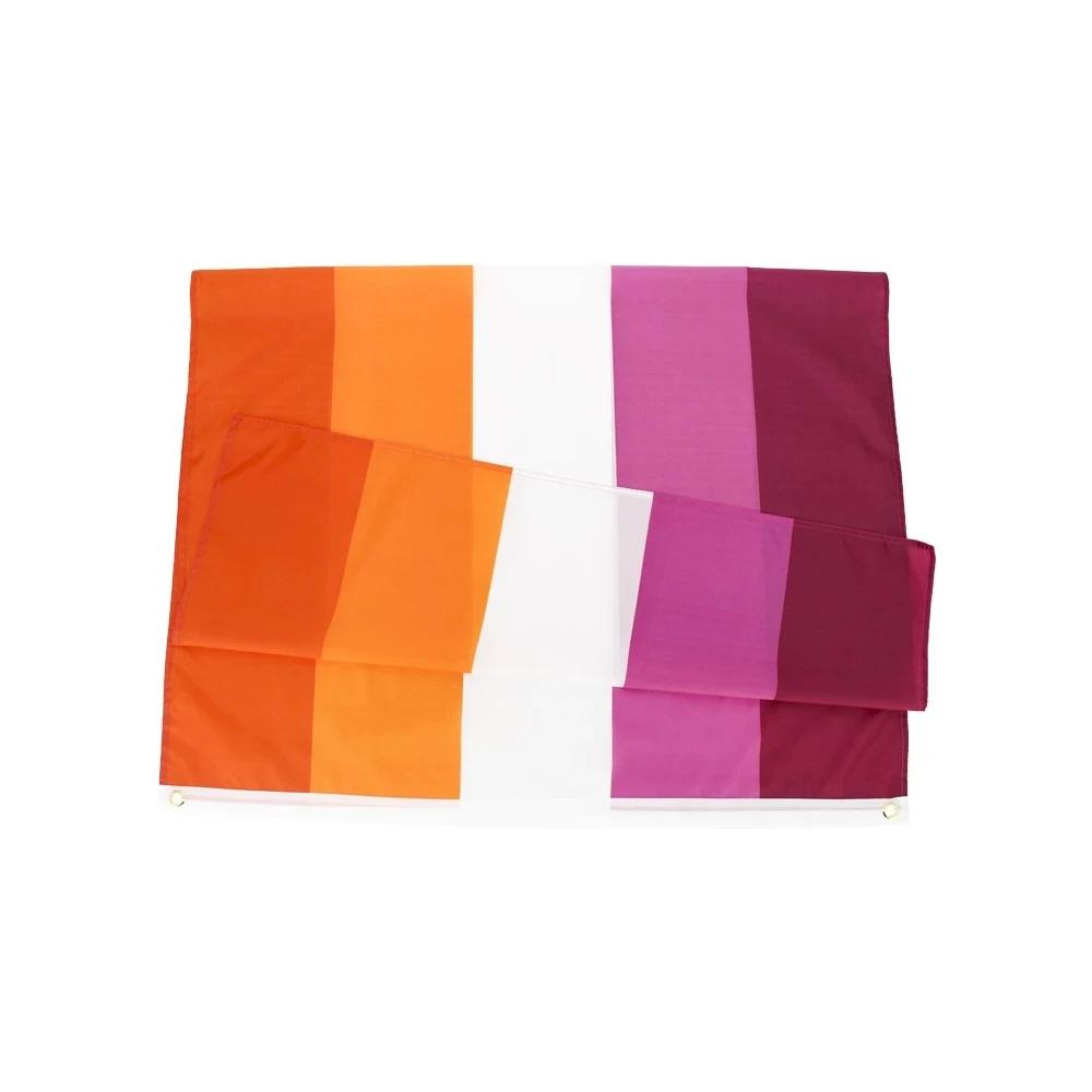 100 шт./лот закат флаг лесбиянок гордости 3x5 футов полиэстер ЛГБТ-баннер яркие