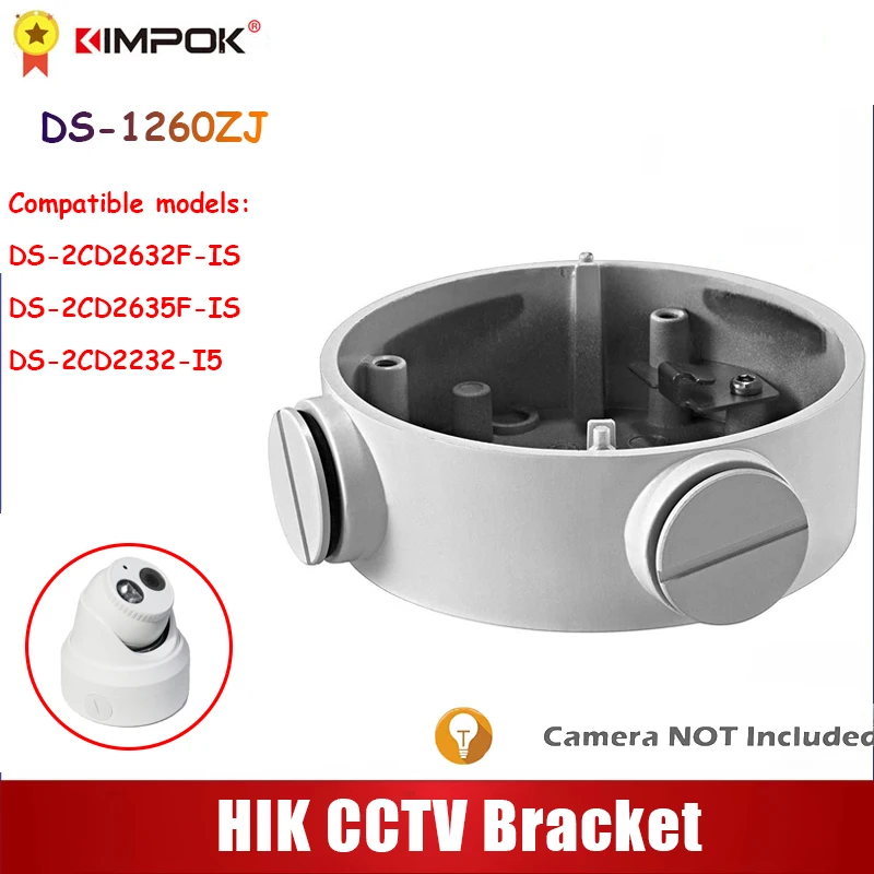

Hik Original Wall Mount Bracket DS-1260ZJ CCTV Accessories Junction Box Suit For DS-2CD2632F-IS DS-2CD2642FWD-IS Bullet Camera