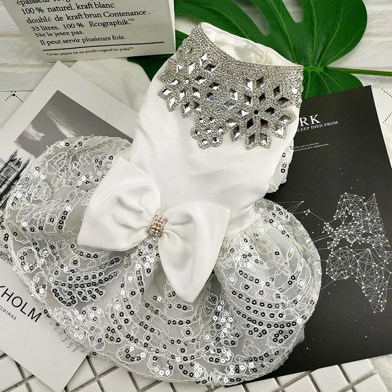 Платье принцессы собак Свадебные платья для домашних животных чихуахуа собаки