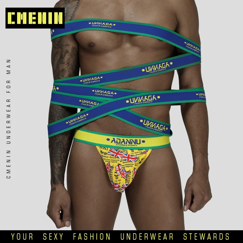 Мужские трусы джоки Темно-Синие Трусы-стринги сексуальное нижнее белье для геев