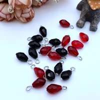 5 pcs 28x10 mm black red crystal stone accessories bracelets necklaces earrings diy handmade jewelry accessories
