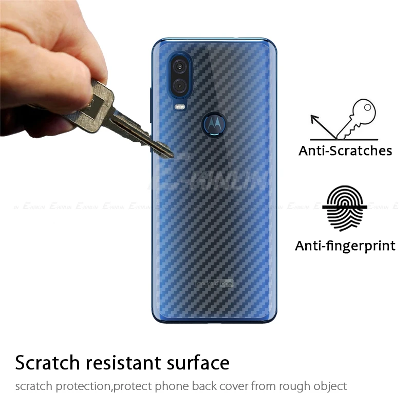 Мягкая защитная пленка из углеродного волокна для Motorola Moto One Zoom Action vision E6s E5 E6 Play Plus, защита заднего экрана