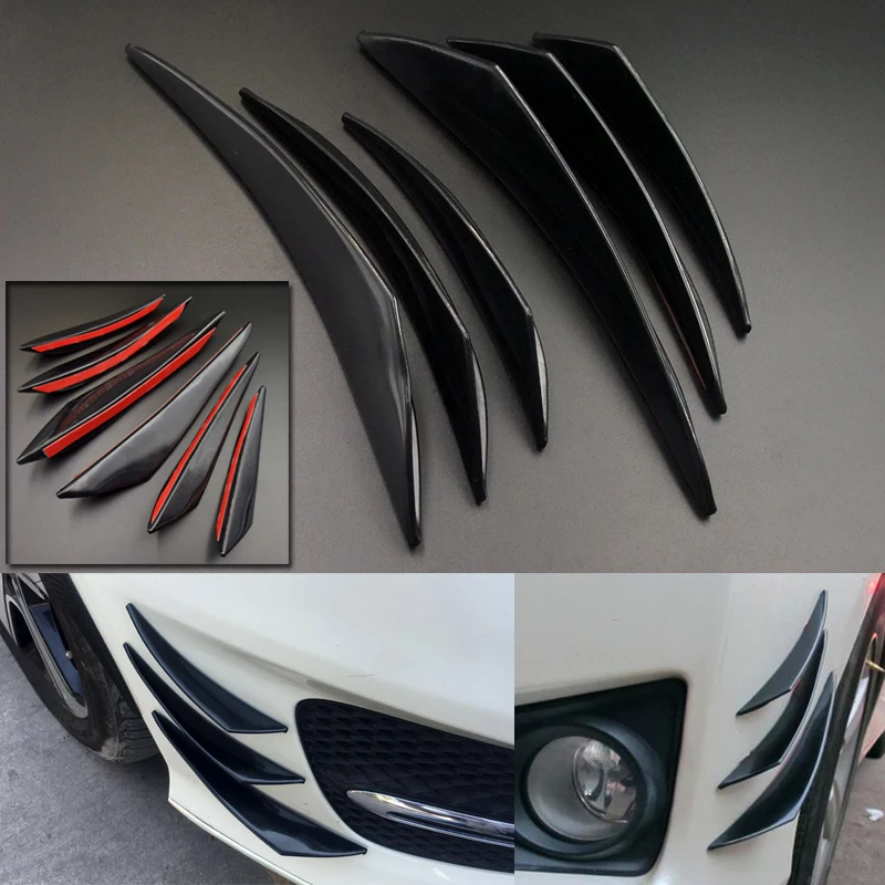 Автомобильный бампер для губ разветвитель спойлер Canard Mercedes Benz GT GLS S65 W204 Tundra W124 AMG
