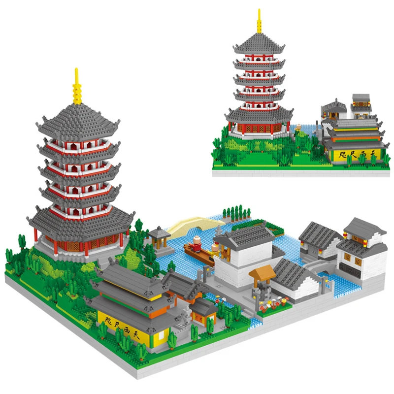 

Balody China Ancient Architecture Tower of Yellow Crane Diamond Mini Building Cuteed Blocks Bricks Assembled Kids Toy Brain Game