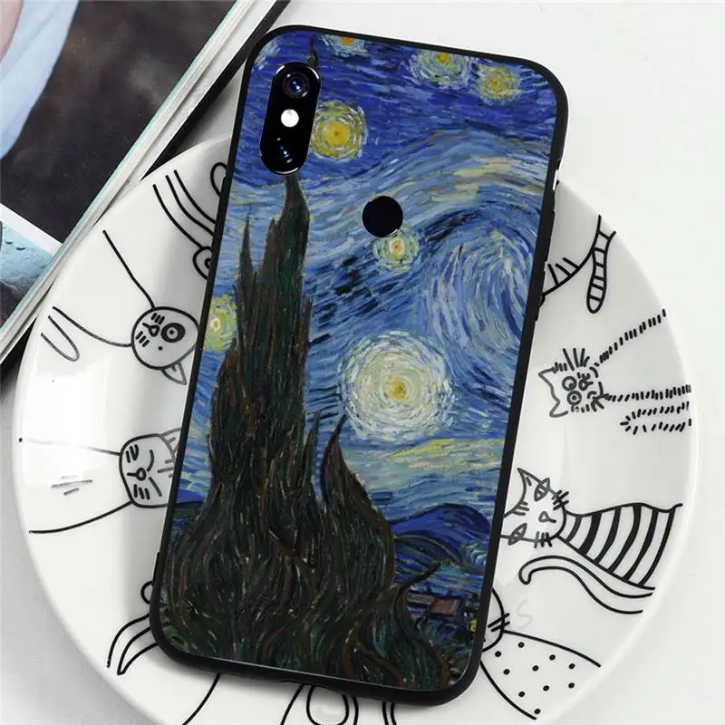 

oil van gogh Starry sky painting Phone Case For xiaomi redmi 9 9a 8 8a 7 7a k30 k30pro k20 k20pro mi 9 9t 9se 10 10pro 10lite