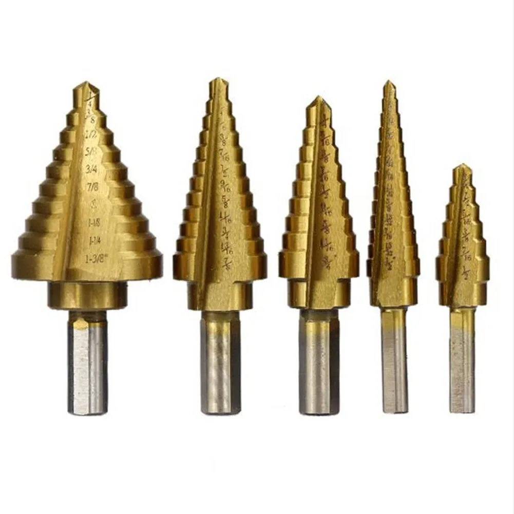 

Metal Drill Bits Step Cone Titanium Tool Tools 5X Automatic Center Punch