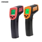 Термометр HW600,-50  600 , Бесконтактный промышленный цифровой высокотемпературный инфракрасный пистолет, лазерная указка для кухни