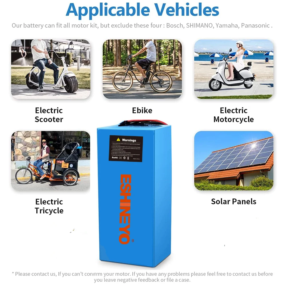 Customized ebike Battery Pack 36V 48V 20Ah 25Ah Lithium ion Batteries With PVC Case For Electric Bicycle Scooter Motorcycle DIY | Спорт и