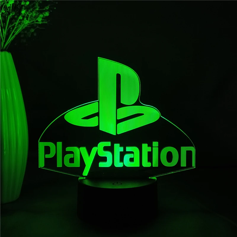 

Play Station GAMER PS5 LOGO LED 3D Night Light Lamp Kids Gifts Home Bedroom Decor light Xbox Gamer PS 3D light with Remote