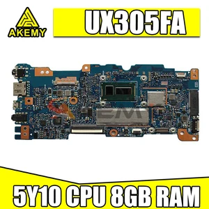 ux305fa with 5y10 cpu 8gb ram mainboard rev 2 0 for asus ux305 ux305f ux305fa laptop motherboard 100 tested free shipping free global shipping