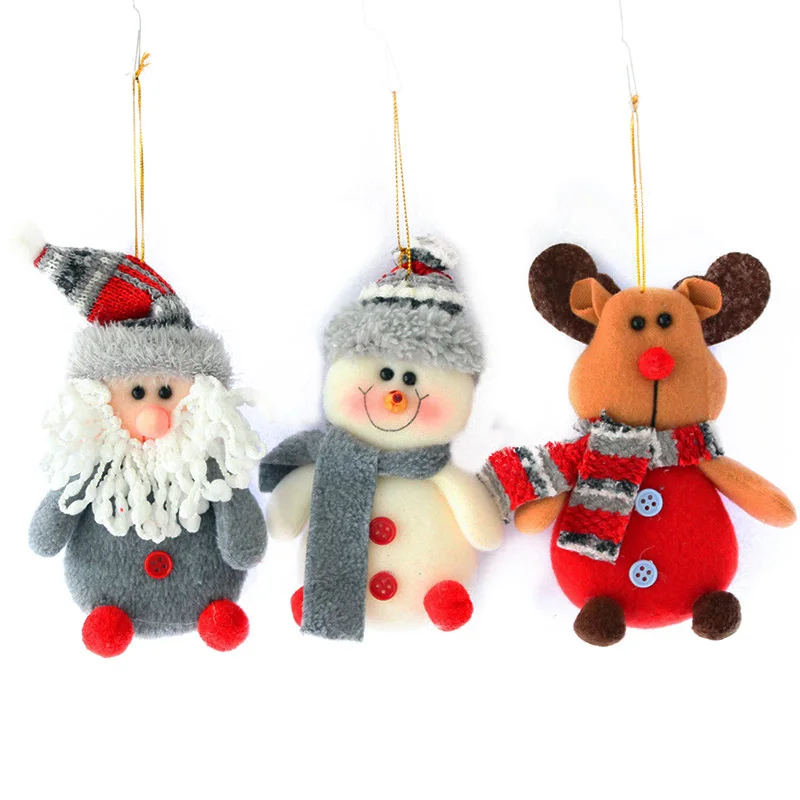 

2019 новый год Санта-Клаус Снеговик Олень Кукла Плюшевая подвеска рождественские подарки игрушки для праздника Рождество