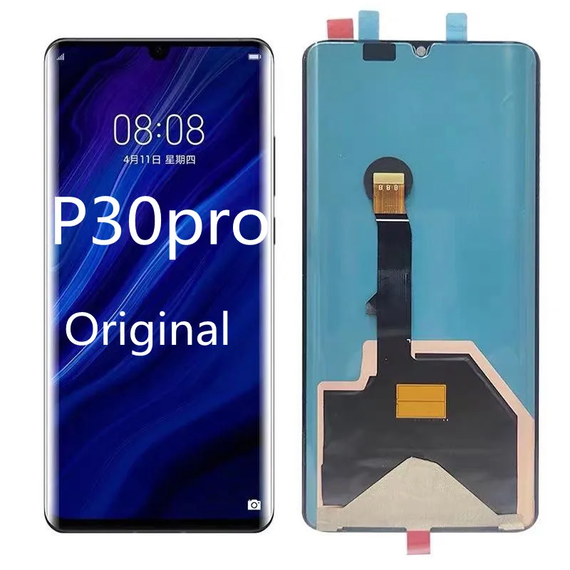 

ЖК-дисплей Amoled для huawei p30 pro, ЖК-экран 100% дюйма с рамкой и запасными частями