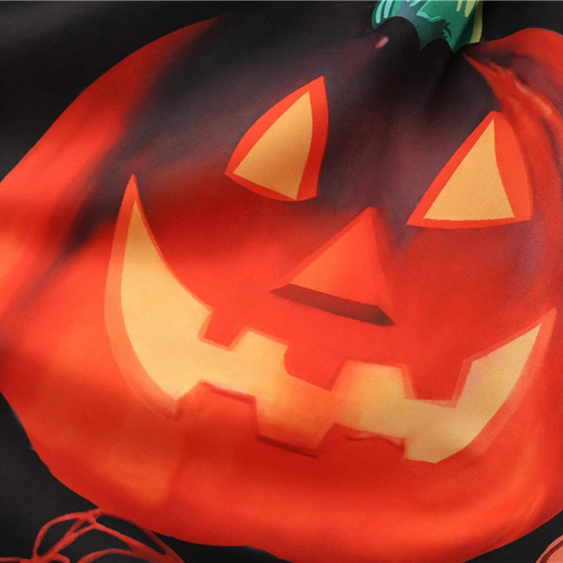 Нарядное платье на Хэллоуин с принтом тыквы Платье принцессы средней длины