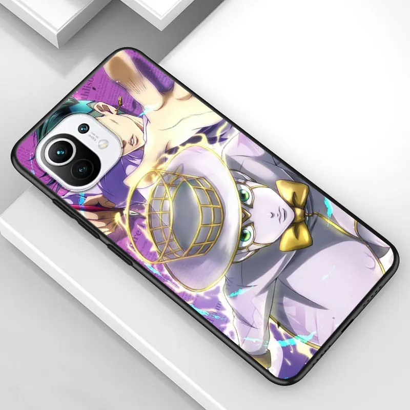 

JoJo Bizarre Adventure for Xiaomi Mi 11 10T Note 10 Ultra 5G 9 9T SE 8 A3 A2 A1 6X Pro Play F1 Lite 5G Black Phone Case