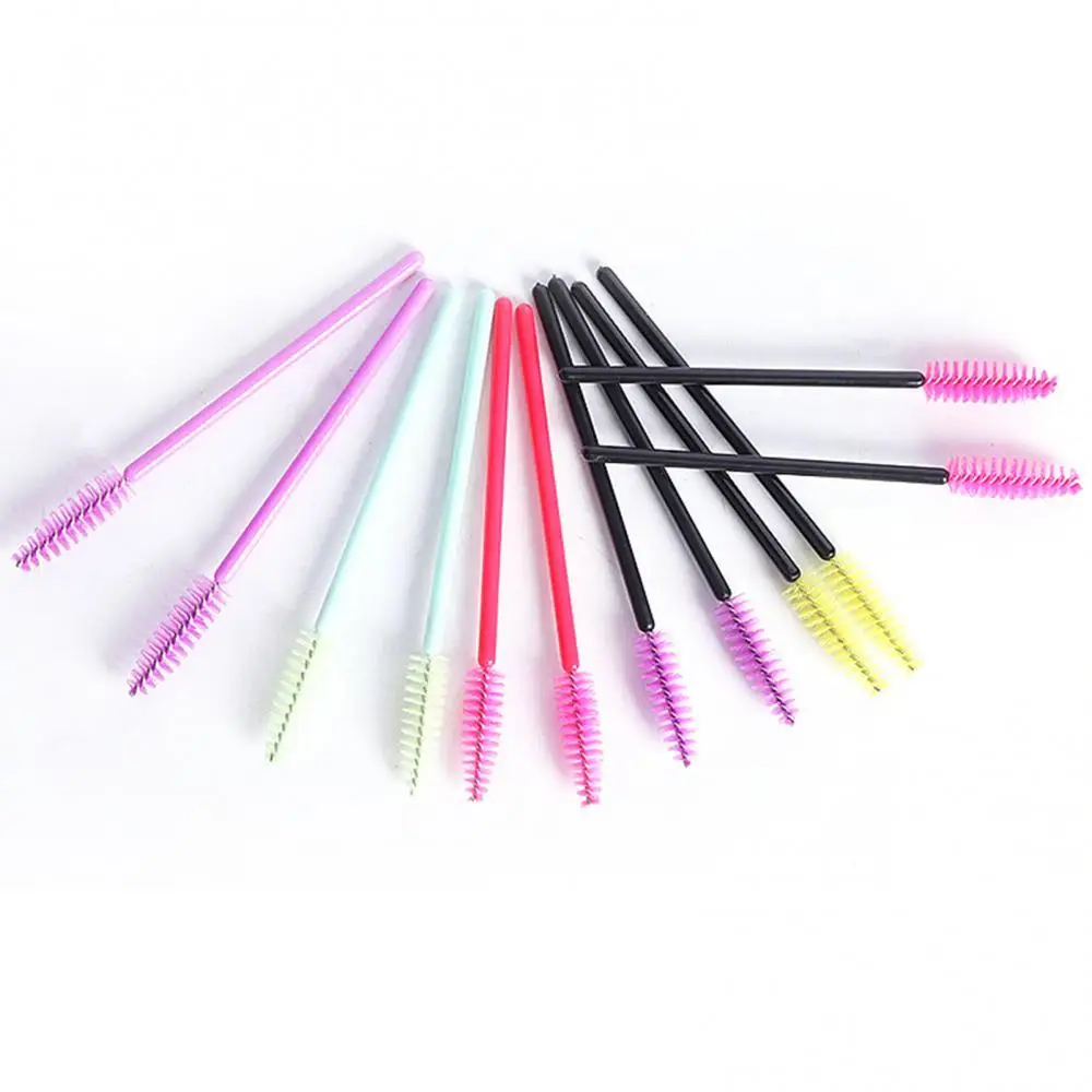 

80% Hot Sale 50Pcs Mixed Color Disposable Eyelash Brushes Eye Beauty Makeup Cosmetic Tools
