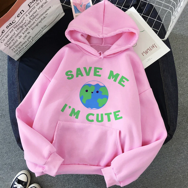 

New Vegan Save The Bees Harajuku 90s Cartoon Hoodies Women Kawaii Graphic Ullzang Korean Style Sweatshirt Warm Cute Hoody Female