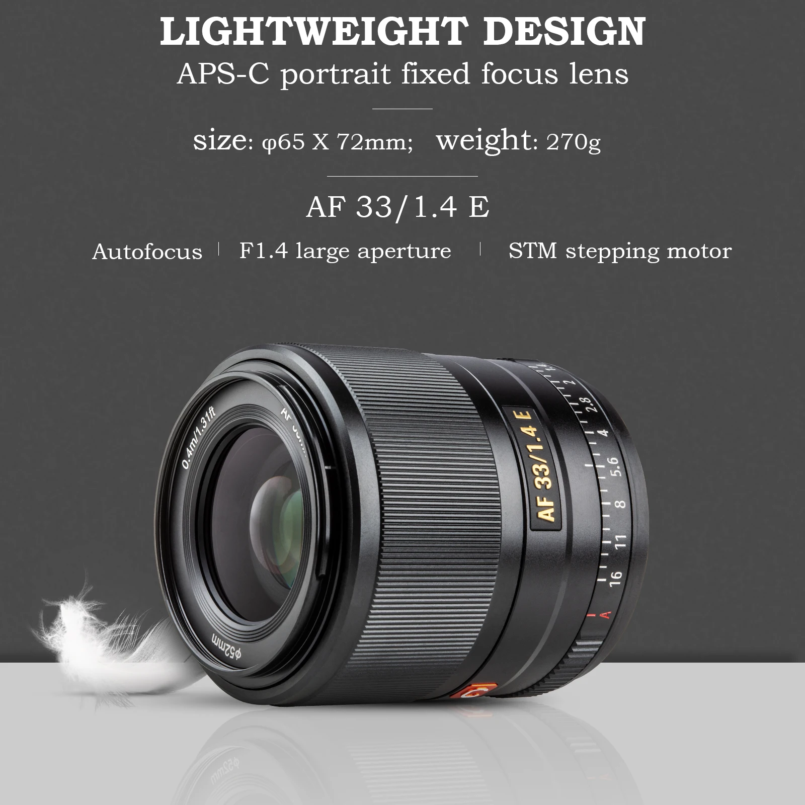 

VILTROX 33mm f1.4 E Auto Focus lens APS-C Compact Large Aperture Lens for Sony E-mount Camera A9 A7RIV A7II A7S A6600 A6500