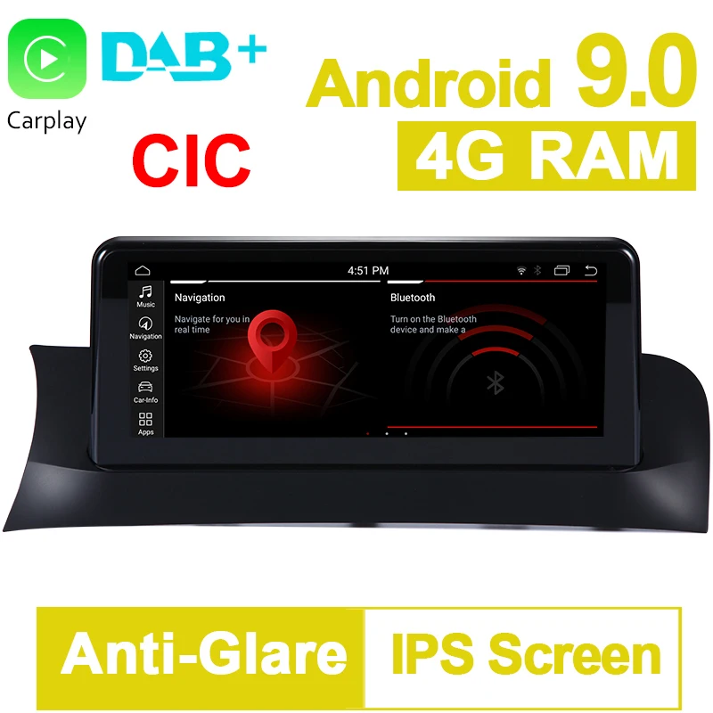 Автомобильный аудио и видеоплеер PX6 10 25 дюйма 4 Гб ОЗУ Android 9 0 радио DVD GPS