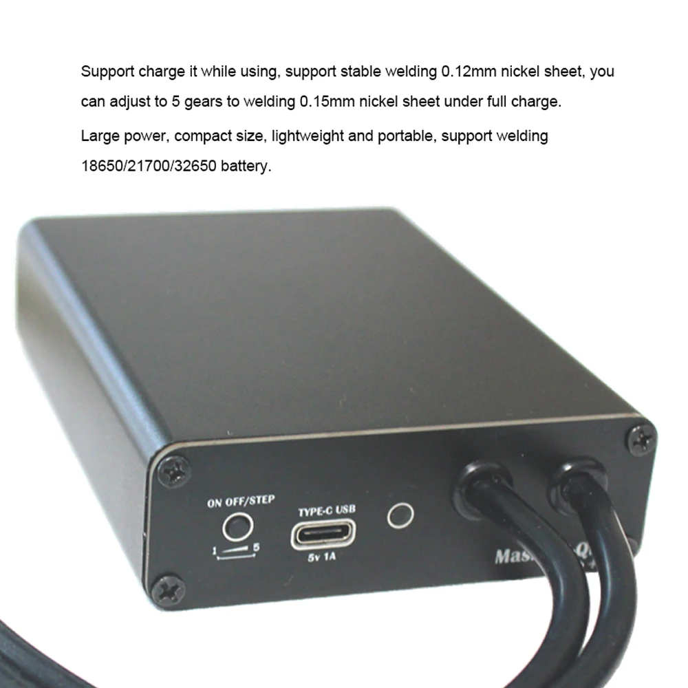 

USB interface Portable Mini DIY Spot Welding Machine 5 Gear Adjustable for 18650 Lithium Battery Support 0.1-0.15mm Nickel Sheet