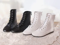 bjd doll shoes suitable for 13 14 16 size mini leather shoes boots retro cut line ankle boot doll accessories