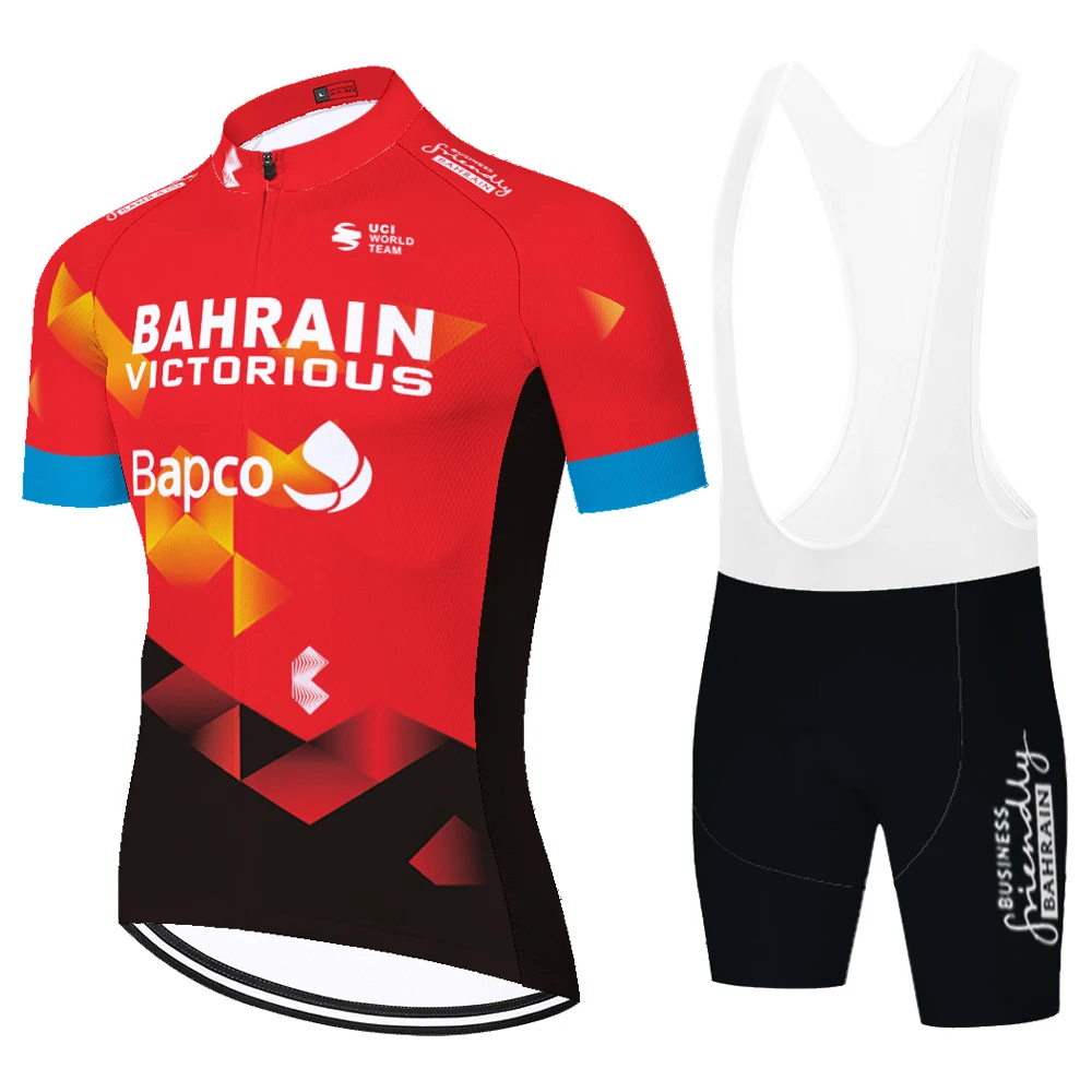 Новый 2021 команда Бахрейн Богемный комплект roupa de ciclismo Велоспорт Джерси 9D