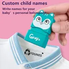 Штамп с именем на заказ, водонепроницаемая игрушка для детей, одежда для учеников, не выцветает, печать для детей, штампы сделай сам для одежды