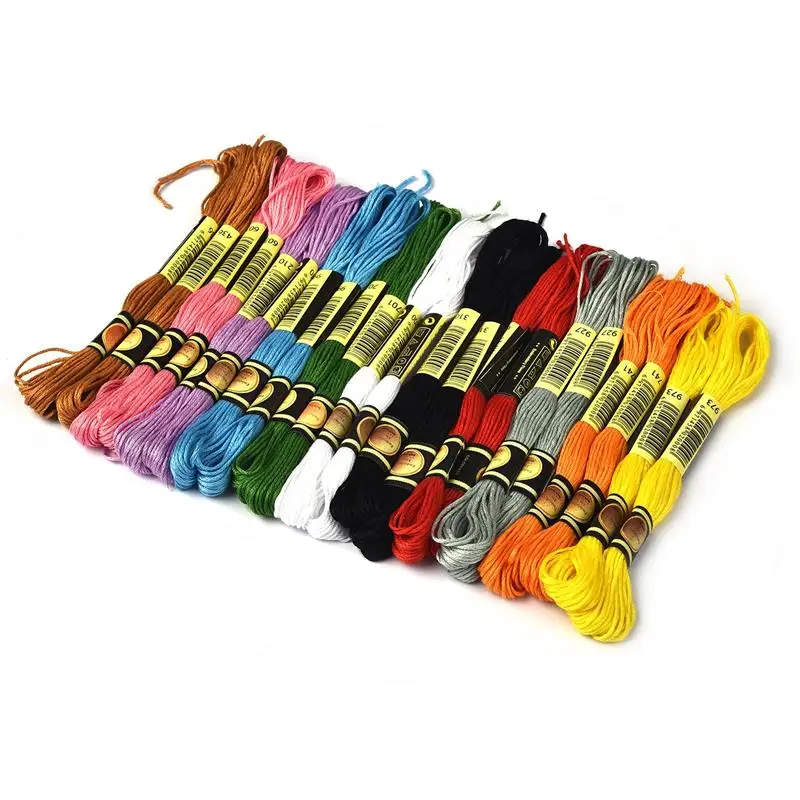 

24PCS Multicolor Embroidery Threads Floss Cotton Sewing Skeins Craft DIY Embroidery Cross Stitch Thread