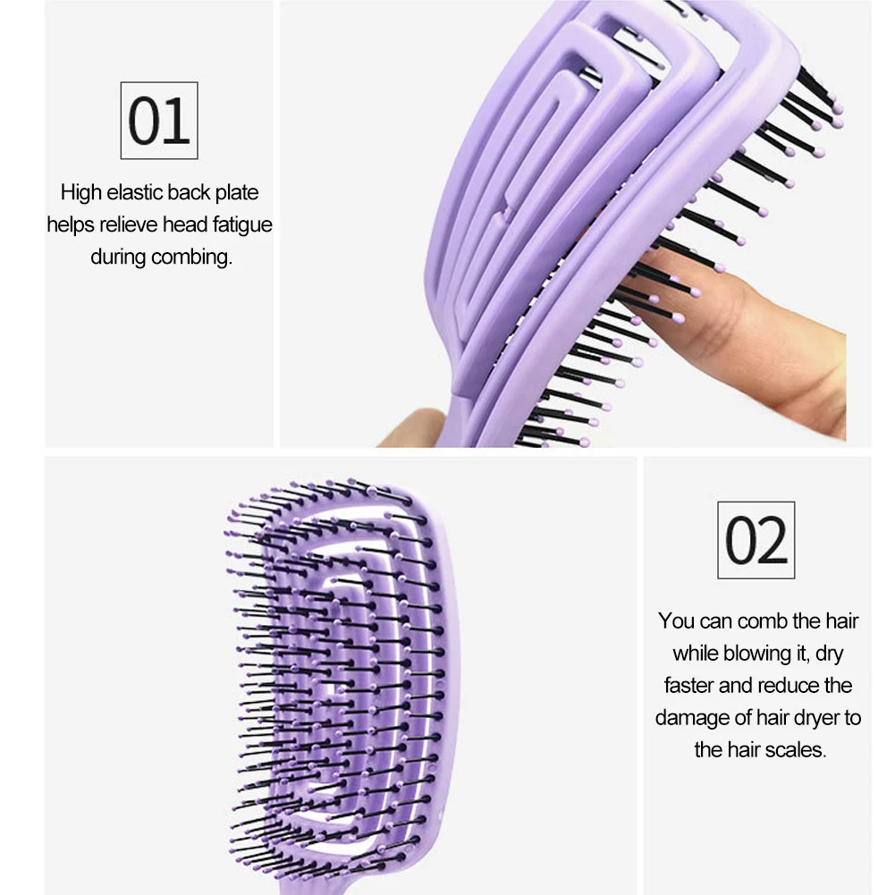 

Original Hair Detangling Brush Ultra-soft Bristles Hair Detangler Brush Women Tangle Hairdressing Round Nylon Comb Teet