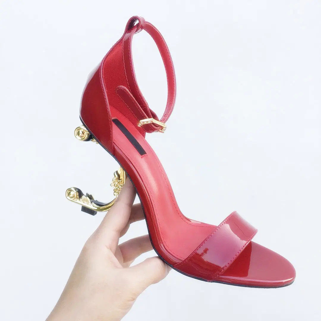 Босоножки женские на высоком каблуке пикантные повседневные дизайнерские