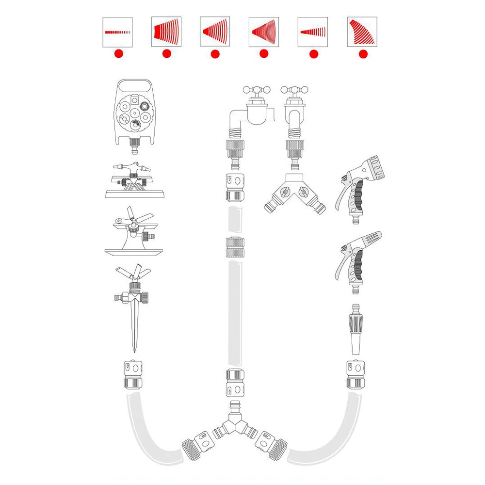 

Watering Sprayer Water Spray Nozzle Rotary nozzle Lawn sprinkler Metal nozzle Sprinklers Garden Irrigation Alloy rotary plastic
