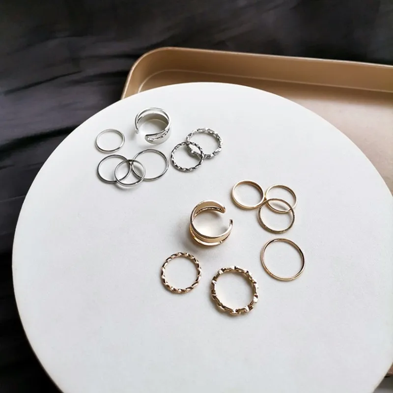 2020 модное Оригинальное креативное металлическое геометрическое кольцо в стиле