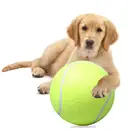 Теннисный мяч для собак, 9,5 дюйма, гигантская жевательная игрушка для домашних животных, надувной уличный теннисный мяч, подпись, Mega Jumbo, игрушка для домашних животных, мяч для поезда