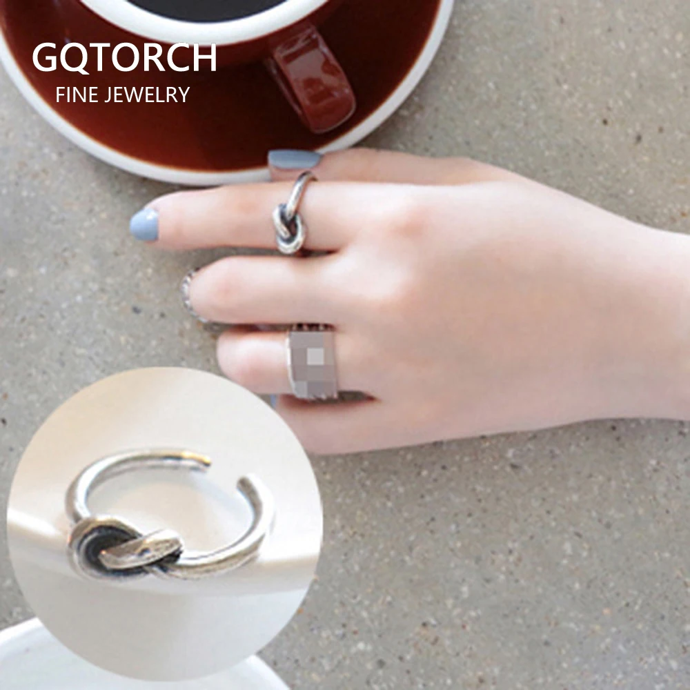 Простое кольцо с одним узлом оригинальные однотонные Регулируемые кольца из