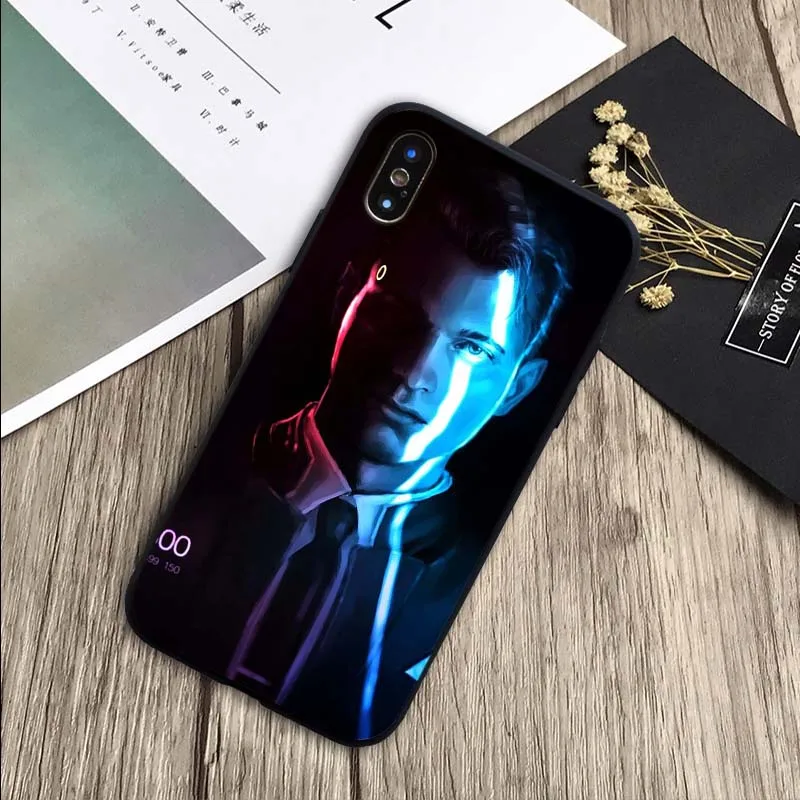 Detroit Be Human RK800 Connor чехол мягкий силиконовый черный ТПУ Телефон чехол для iPhone 6 6plus 7 8 plus 5 5S SE X XR XS Max