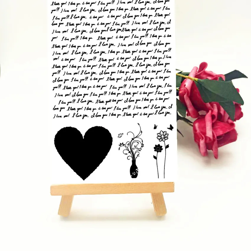 11x16 см любовь поэзия прозрачный печать прозрачные наклейки силиконовый валик для